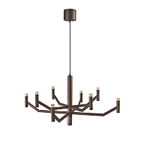Lucide WELLINGTON lustra 28W 2700K Ø80 cm kafijas brūna