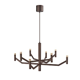 Lucide WELLINGTON lustra 28W 2700K Ø80 cm kafijas brūna