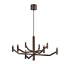 Lucide WELLINGTON chandelier 28W 2700K Ø80 cm coffee brown