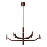 Lucide WELLINGTON chandelier 28W 2700K Ø80 cm coffee brown