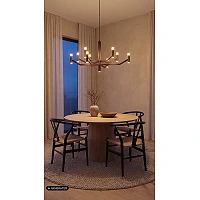 Lucide WELLINGTON lustra 28W 2700K Ø80 cm kafijas brūna