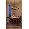 Lucide WELLINGTON chandelier 28W 2700K Ø80 cm coffee brown