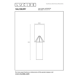 Lucide SALISBURY floor lamp E27 Ø30cm H120cm IP20 natural bamboo