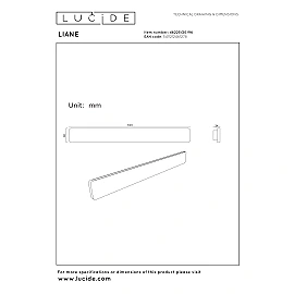 Lucide LIANE LED wall light 20W CCT 62 cm rust brown