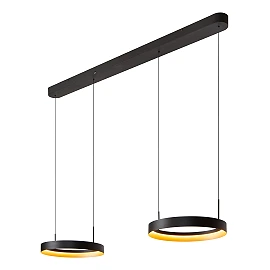 Lucide RADIANT LED pendant light 76W CCT IP20 black
