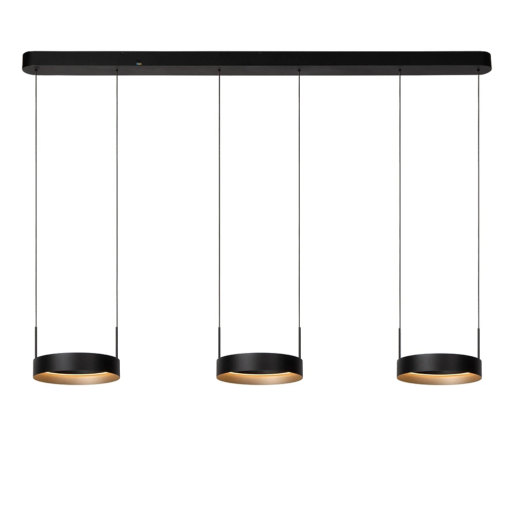Lucide RADIANT LED pendant light 55.8W CCT IP20 black