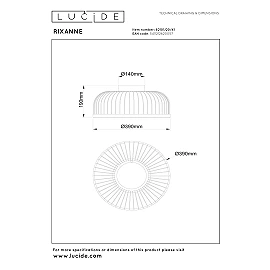 Lucide RIXANNE LED ceiling light 22W CCT Ø39 cm taupe