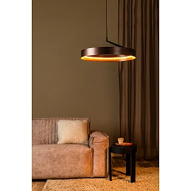Lucide LEONARD LED pendant light 36W CCT Ø54.5cm IP20 coffee