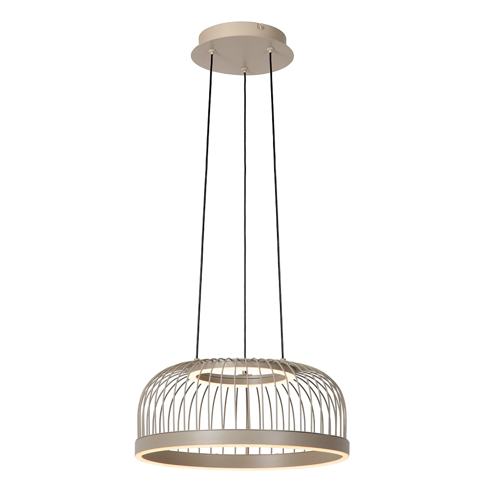Lucide RIXANNE LED pendant light 22W CCT Ø40 cm taupe