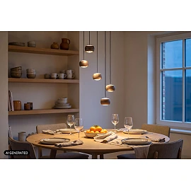 Lucide CORYFEE LED pendant light 30W CCT 38 cm champagne