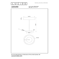 Lucide LEONARD LED galda lampa 12W CCT Ø31cm IP20 kafijas tonis