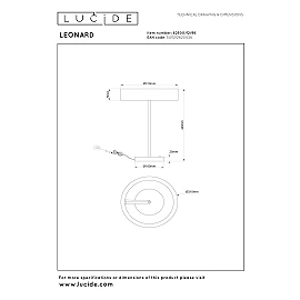 Lucide LEONARD LED table lamp 12W CCT Ø31cm IP20 coffee
