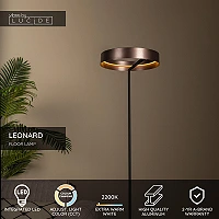 Lucide LEONARD LED stāvlampa 24W CCT H168cm IP20 kafijas tonis