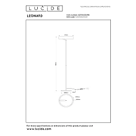 Lucide LEONARD LED floor lamp 24W CCT H168cm IP20 coffee