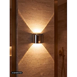 Lucide ARMIN LED wall light 7W CCT 13.5cm IP54 chrome