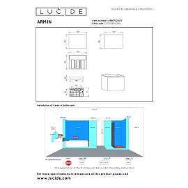 Lucide ARMIN LED wall light 7W CCT 10cm IP54 chrome