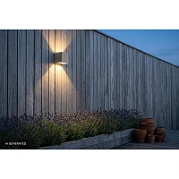 Lucide ARMIN LED sienas gaismeklis 7W CCT 10cm IP54 pelēkbrūns