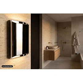 Lucide ATILA II LED wall light 10W CCT H20cm IP54 chrome