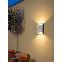 Lucide ATILA II LED sienas gaismeklis 10W CCT H20cm IP54 pelēkbrūns