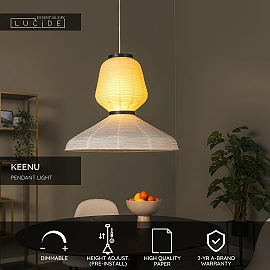 Lucide KEENU pendant light E27 Ø67cm IP20 white