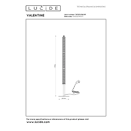 Lucide VALENTINE LED floor lamp 37W CCT Ø23 cm champagne