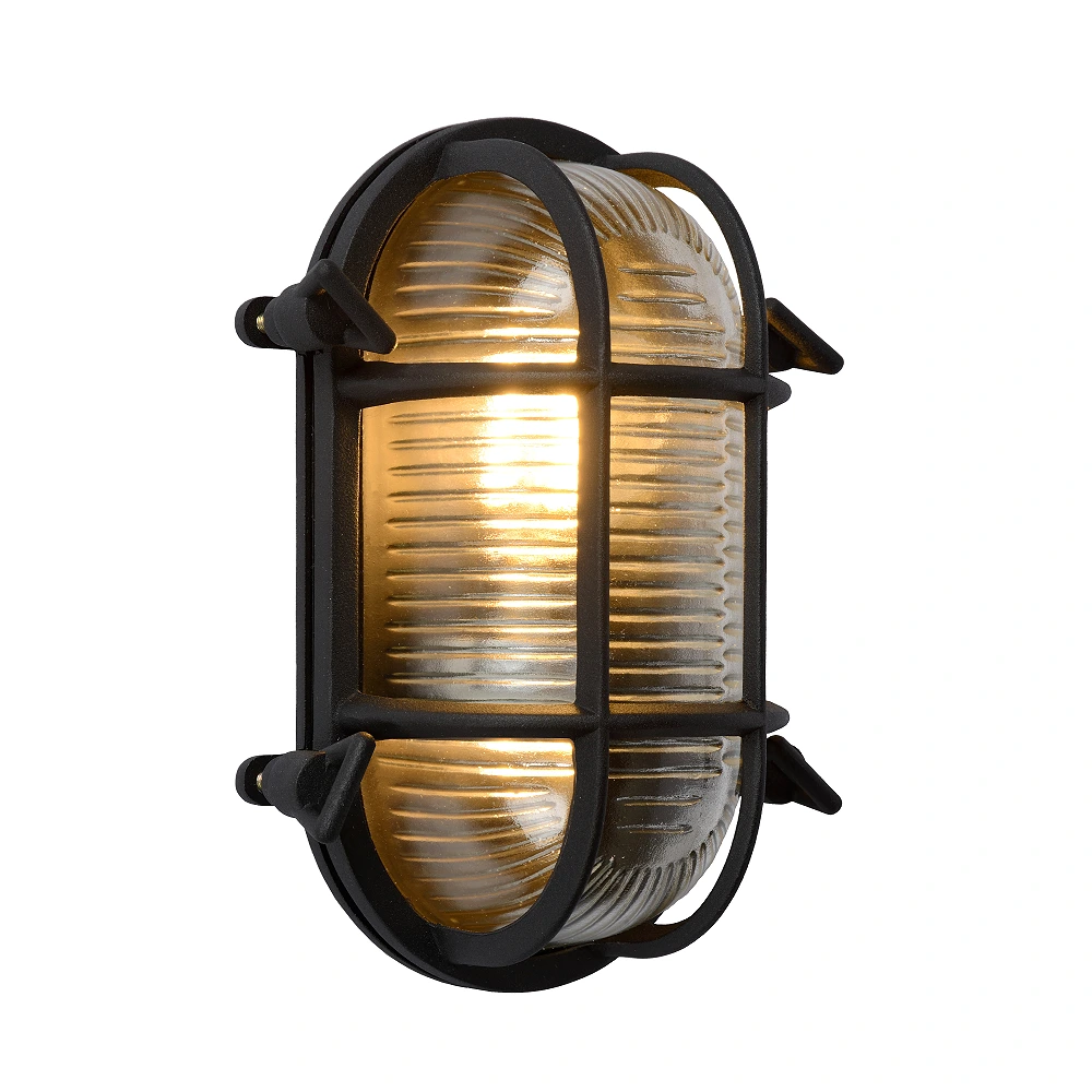 Wall light outdoor "DUDLEY", 1x E27, black- aluminum, glass - 11891-20-30 (Lucide)