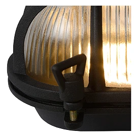 Wall light outdoor "DUDLEY", 1x E27, black- aluminum, glass - 11891-20-30 (Lucide)