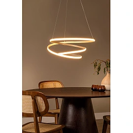 ESPIRAL LED CCT pendant light 40 W taupe (Lucide)