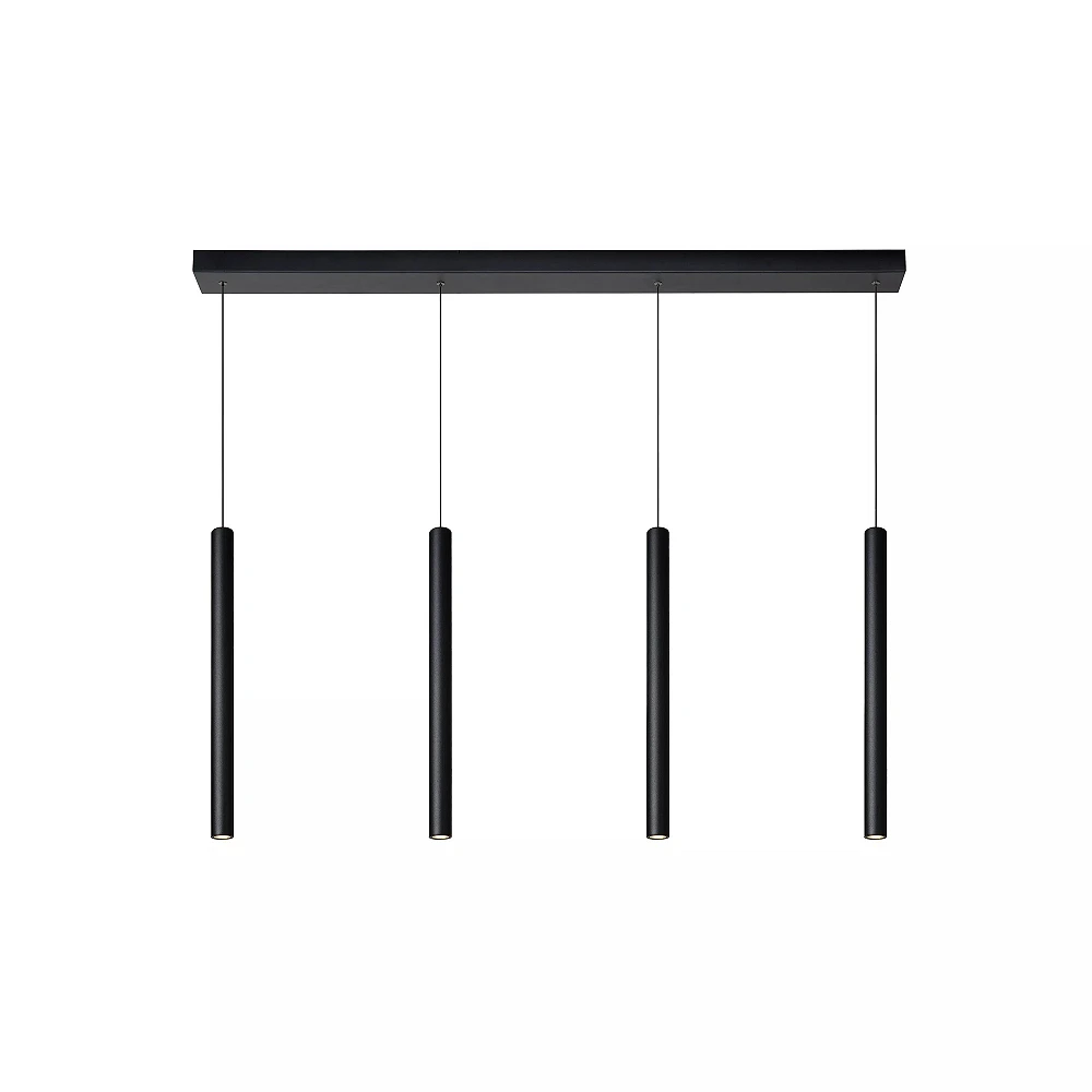 LORENZ LED pendant light 4x4 W 3000K black (Lucide)