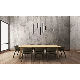 LORENZ LED pendant light Ø120 cm 6x4 W black (Lucide)