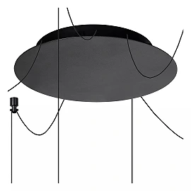 LORENZ LED pendant light Ø120 cm 6x4 W black (Lucide)