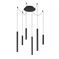 LORENZ LED pendant light Ø120 cm 6x4 W black (Lucide)