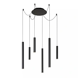 LORENZ LED pendant light Ø120 cm 6x4 W black (Lucide)