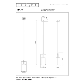 NINJA Pendant light Ø11,5 cm 1xE27 yellow (Lucide)