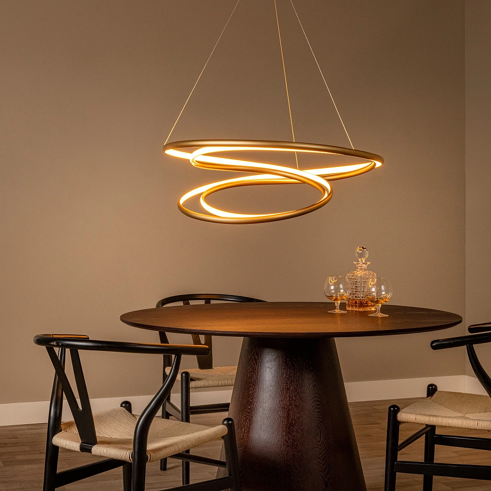 SARDANA — Pendant Ø80, LED Dim 74W 2700K, Matt Gold/Brass (Lucide)