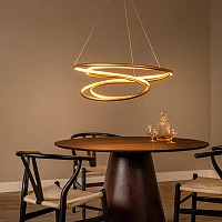 SARDANA — Pendant Ø80, LED Dim 74W 2700K, Matt Gold/Brass (Lucide)