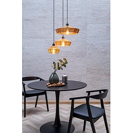 YUNKAI Pendant light Ø60 cm 3xE27 natural (Lucide)