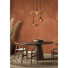 YUNKAI Pendant light Ø60 cm 3xE27 natural (Lucide)