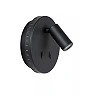 BENTJER LED sienas/naktslampa Ø14 cm 6 W melna (Lucide)