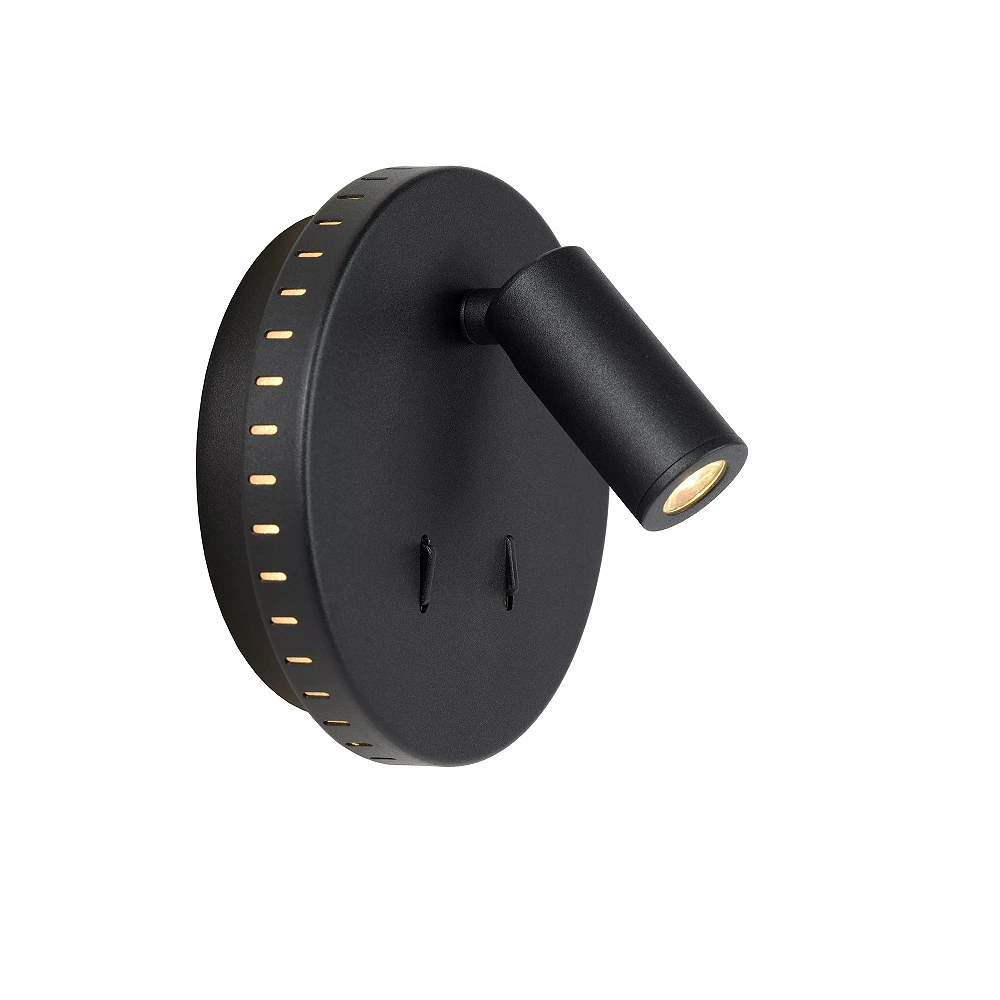 BENTJER LED bedside/wall light Ø14 cm 6 W black (Lucide)