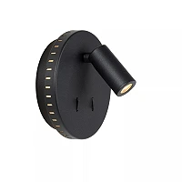 BENTJER LED bedside/wall light Ø14 cm 6 W black (Lucide)