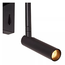 FINAN LED wall light 6+3 W 2700 K with USB-C black (Lucide)