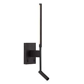 FINAN LED wall light 6+3 W 2700 K with USB-C black (Lucide)