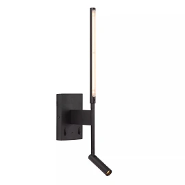 FINAN LED wall light 6+3 W 2700 K with USB-C black (Lucide)