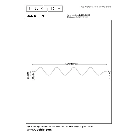 JANDERIN — Wall light, 5 m, 48W LED, CCT, hand-wave, Champagne (Lucide)