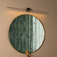 MIZAR — Bathroom mirror light, 90 cm LED, IP44, Black (Lucide)