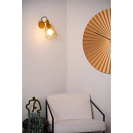 MACARONS wall light 1x40 W ocher yellow (Lucide)