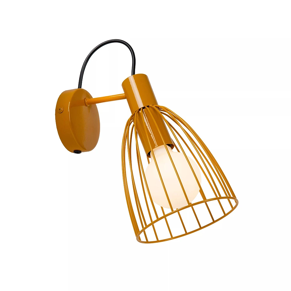 MACARONS wall light 1x40 W ocher yellow (Lucide)