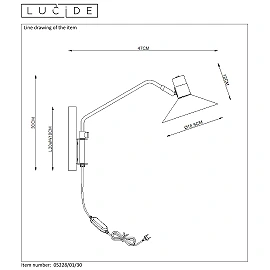 PEPIJN - sienas lampa - 1x E14 - 3 StepDim - Melna - 05228-01-30 (Lucide)