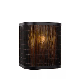 Wall light "TAGALOG", 1xE27, bamboo, black - 21229-18-30 (Lucide)